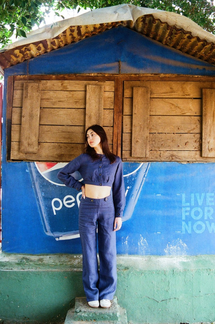 Paloma Top - Navy Blue